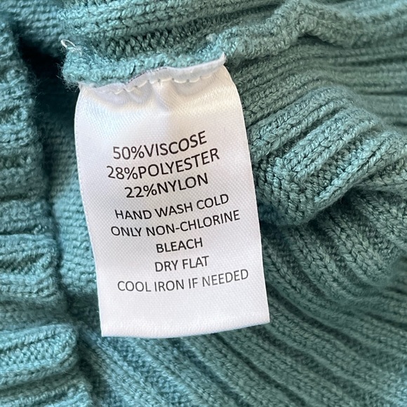 Broadway 38 | Mint green stretch fitted knit cardigan sweater size small - Picture 10 of 10